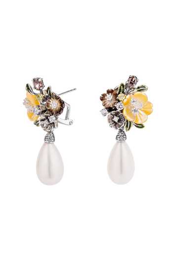 Miss Jo Pearl Bloom Drop Earrings 