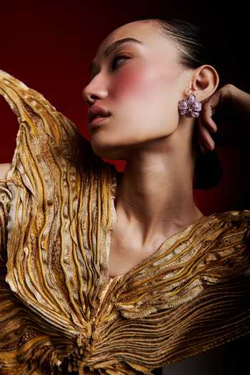Miss Jo Orchid Whispers Stud Earrings 