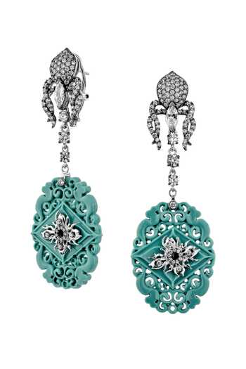 Miss Jo Garden Luster Dangler Earrings 