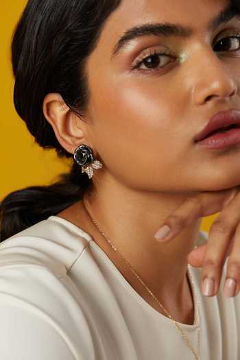 Miss Jo Verdant Rose Vine Stud Earrings 