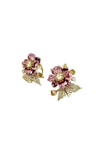 Miss Jo Magnolia Teardrop Stud Earrings 
