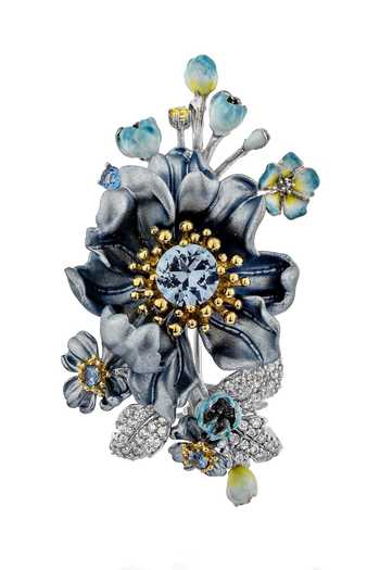 Miss Jo Periwinkle Bloom Brooch