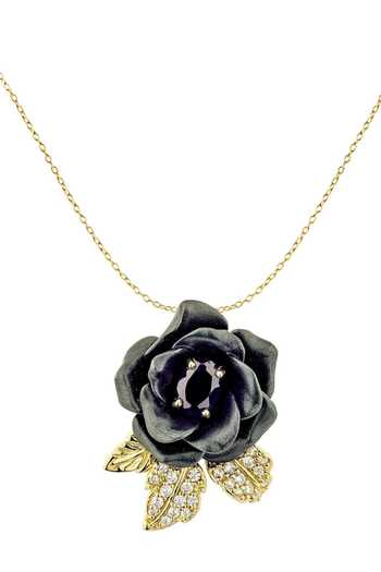 Miss Jo Verdant Rose Vine Pendant Necklace