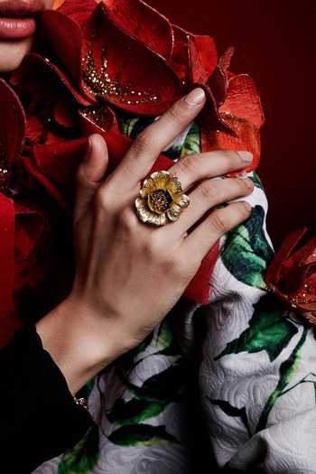 Miss Jo Begonia Bloom Cocktail Ring 