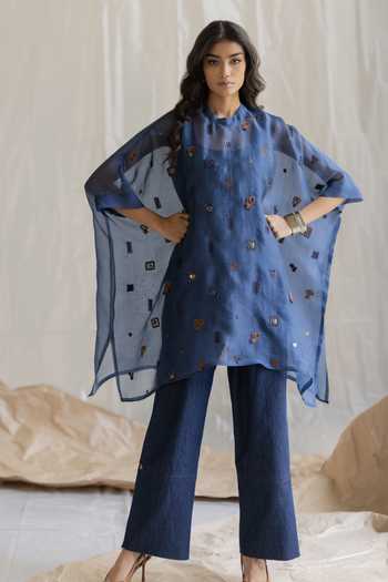 Pooja-Keyur Embroidered Kaftan & Pant Set 