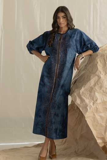 Pooja-Keyur Aari Tie-Dye Denim Dress 