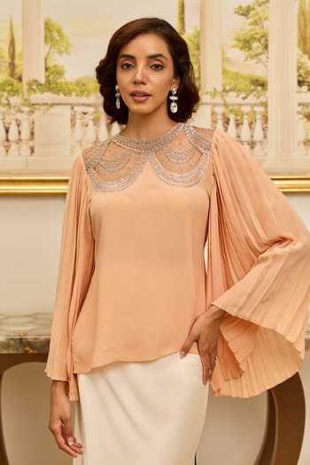 DAREISS Grace Pleated Sleeve Top 