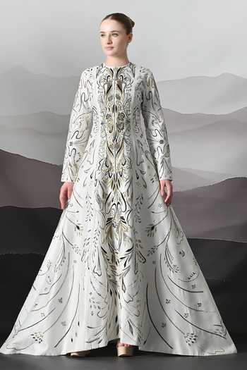 Samant Chauhan Metallic Embroidered Gown  