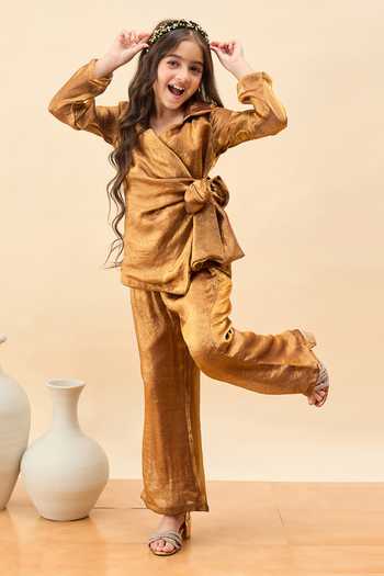 StyloBug Wrap Tie-Up Top & Pant Set 