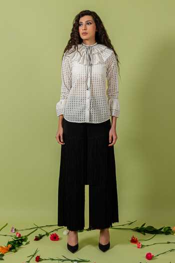 Swatee Singh Ruffled Yoke Shirt 