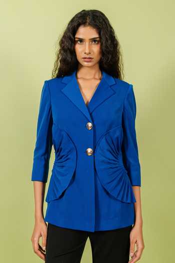 Swatee Singh Fan Pleated Blazer 