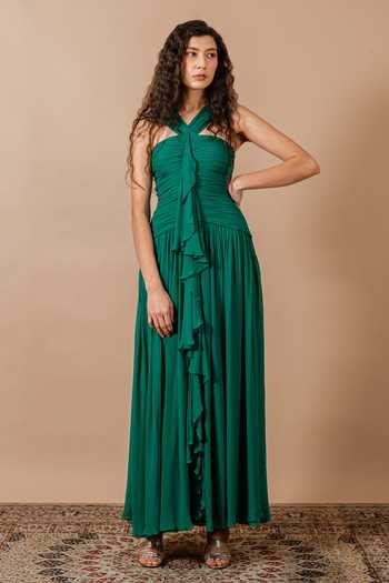 Swatee Singh Jade Ruched Gown 