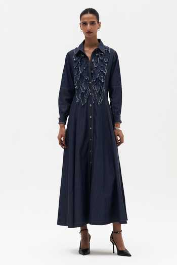 Payal Jain Pascale Indigo Denim Dress 