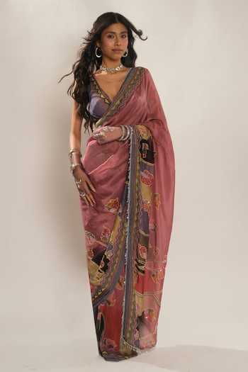 Esha L Amin Chevron Pattern Blouse 