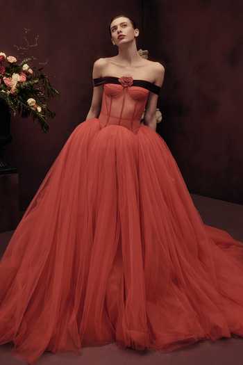 Gauri & Nainika Drop Waisted Corsetted Dress 