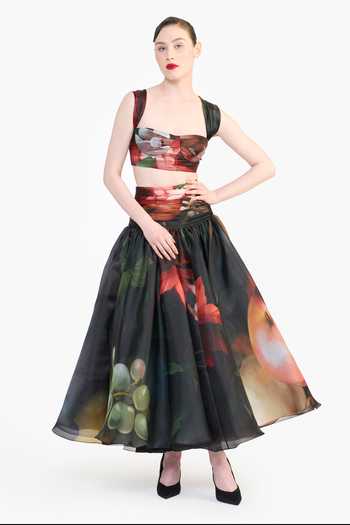 Gauri & Nainika Dutch Floral Print Skirt 