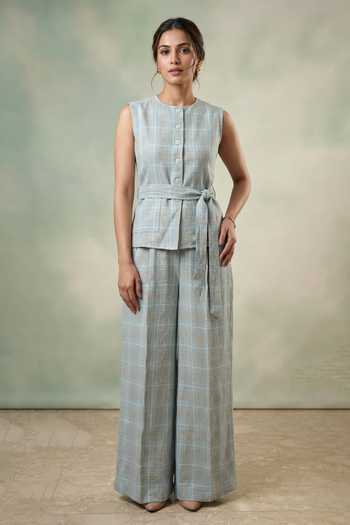 Nidhi Kejriwal Checkered Shirt & Trouser Co-ord Set 