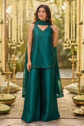 Label Lila Placed Embellished Kurta Set