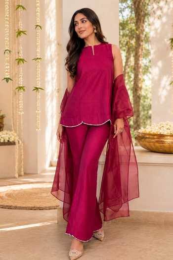 Label Lila Ruby Scallop Hem Kurta Set