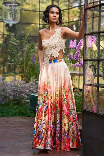 Dash And Dot Floral Print Maxi Skirt 