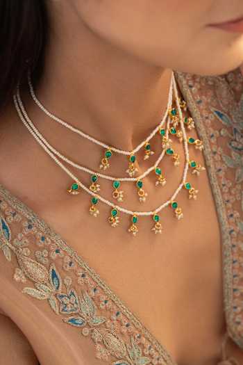 Do Taara Green Layered Kundan Necklace