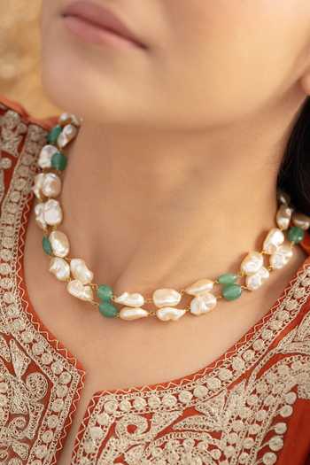 Do Taara Mint Pearl Necklace 