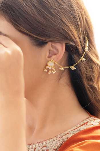 Do Taara Mother Of Pearl Embellished Earrings
