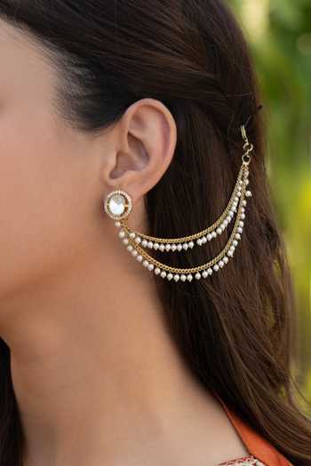 Do Taara Pearls Embellished Pair of Kaan Chain 