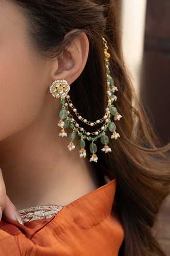 Do Taara Mint Kaan Chain Earrings
