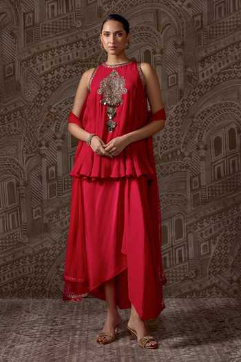 Ridhi Mehra The Crest Embroidered Kurta Skirt Set 