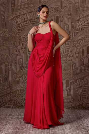 Ridhi Mehra The Crown Embellished Saree Gown 