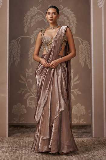 Ridhi Mehra The Legacy Pre-Stitched Saree With Embroidered Blouse 