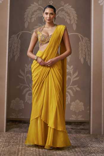 Ridhi Mehra Saga Pre-Draped Saree With Embroidered Blouse 