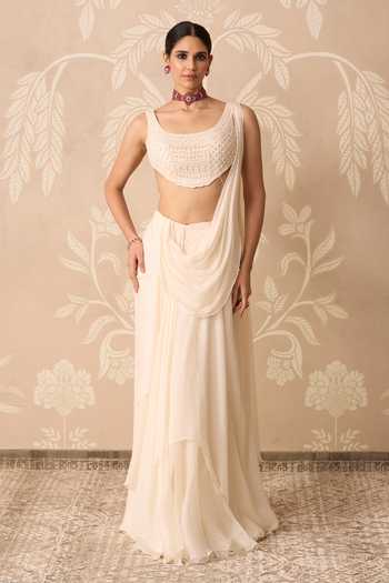 Ridhi Mehra Khwaab Pre-Stitched Saree With Embroidered Blouse 