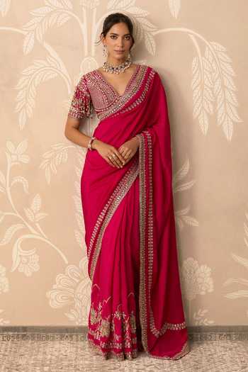 Ridhi Mehra Sahiba Border Embroidered Saree With Blouse 