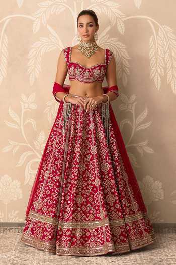 Ridhi Mehra Raw Silk Embroidered Lehenga Set 