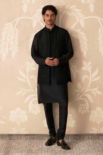 Ridhi Mehra Sabr Embroidered Bundi & Kurta Set 