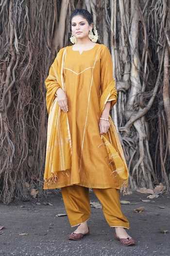 Five Point Five Bhanu Gota Lace Chanderi Kurta Set 