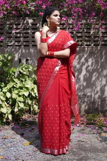 Five Point Five Ridhi Kota Doriya Saree & Running Blouse Set 