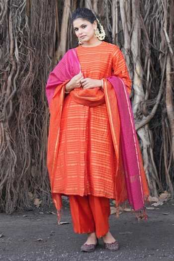 Five Point Five Lalita Straight Chanderi Kurta Set