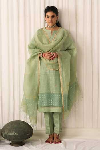 Five Point Five Bhumi Silk Linen Woven Kurta Set