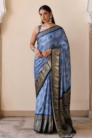 Geroo Jaipur Zari Border Saree Set 