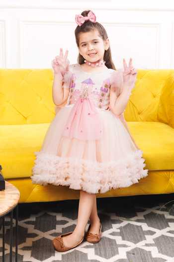 The Lush Affair Tulle Layered Ruffle Dress