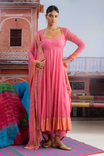 BAISE GABA Bindori Printed Anarkali Set 