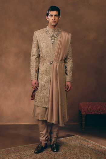 Mukti And Kavith Casa Dynasty Embroidered Sherwani Set 