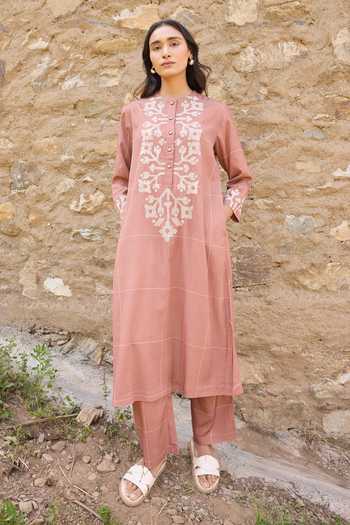 Ayaka Hand Embroidered Straight Kurta Set 