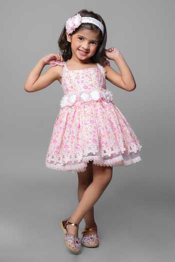 Jingle Bells Flower Embroidered Dress 