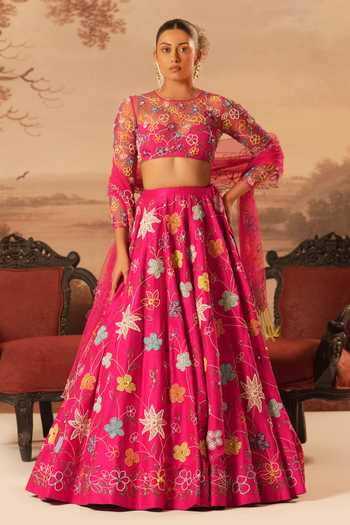 Kiran Kalsi Hand Embroidered Lehenga Set 