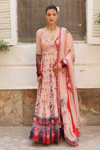 Aditi Gupta Floral Print Anarkali With Dupatta 