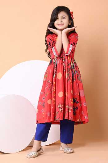THE COTTON STAPLE Lava Print Kurta Set 